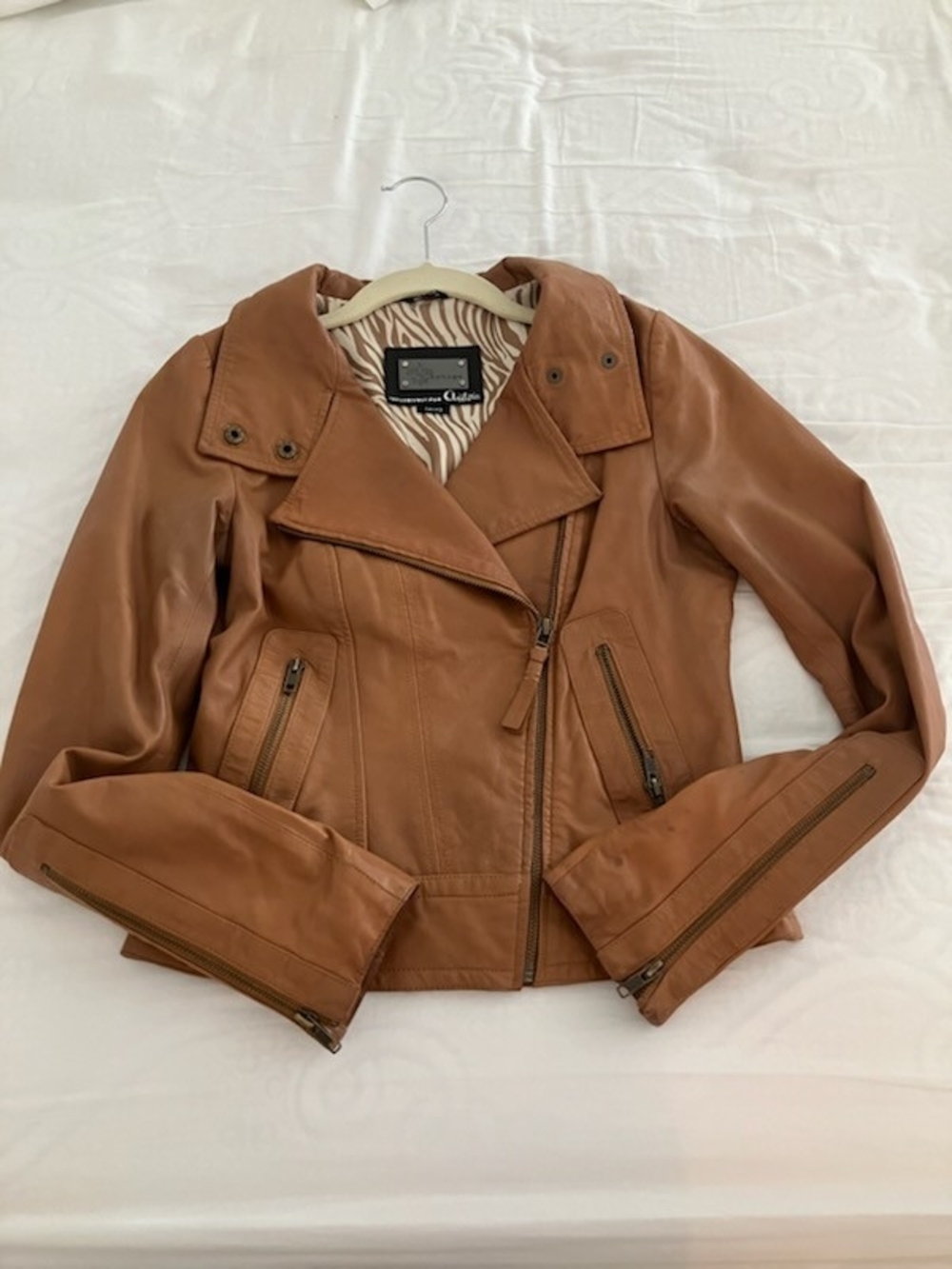 Mackage For Aritzia Genuine Lamb Leather Jacket (Cognac)